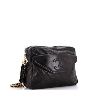 Vintage Front Pocket Camera Bag Quilted Lambskin Medium