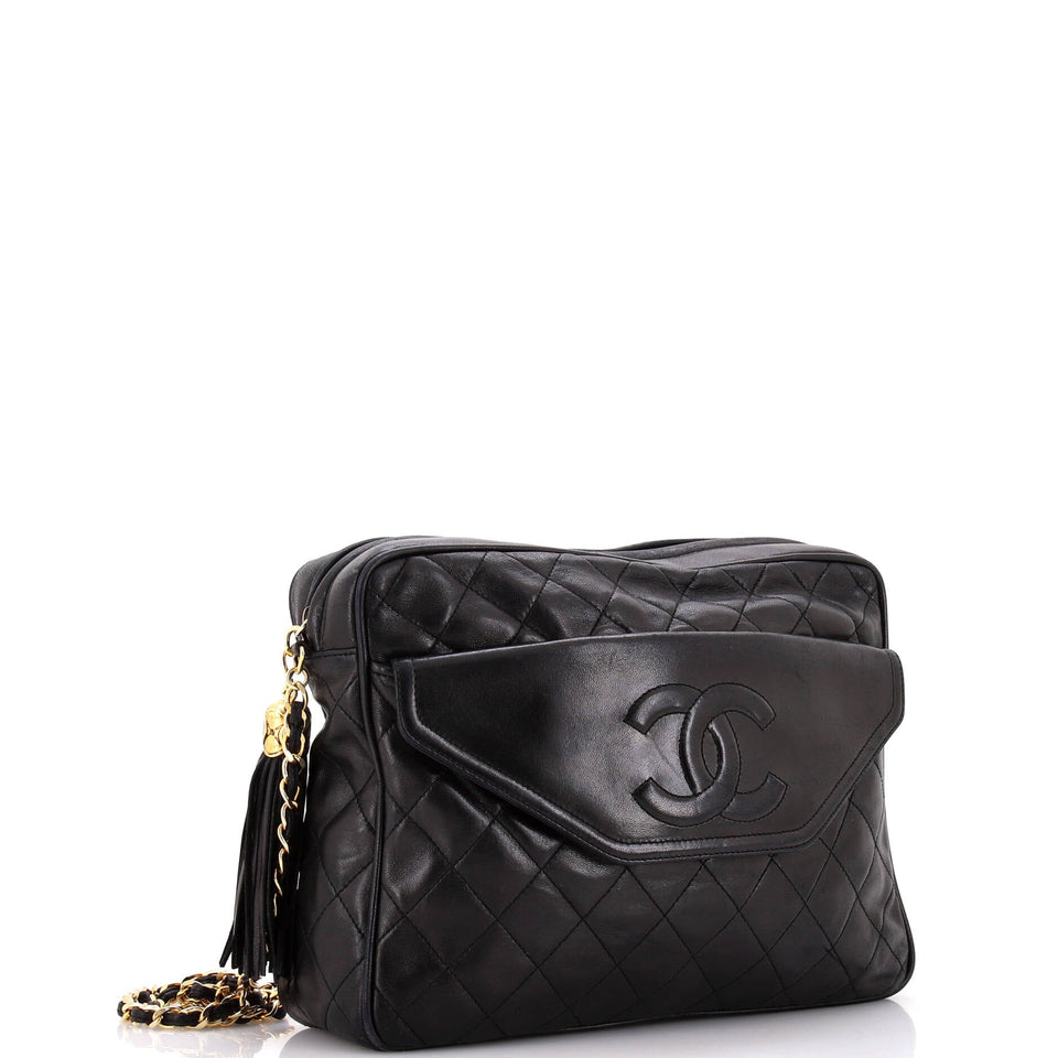Vintage Front Pocket Camera Bag Quilted Lambskin Medium