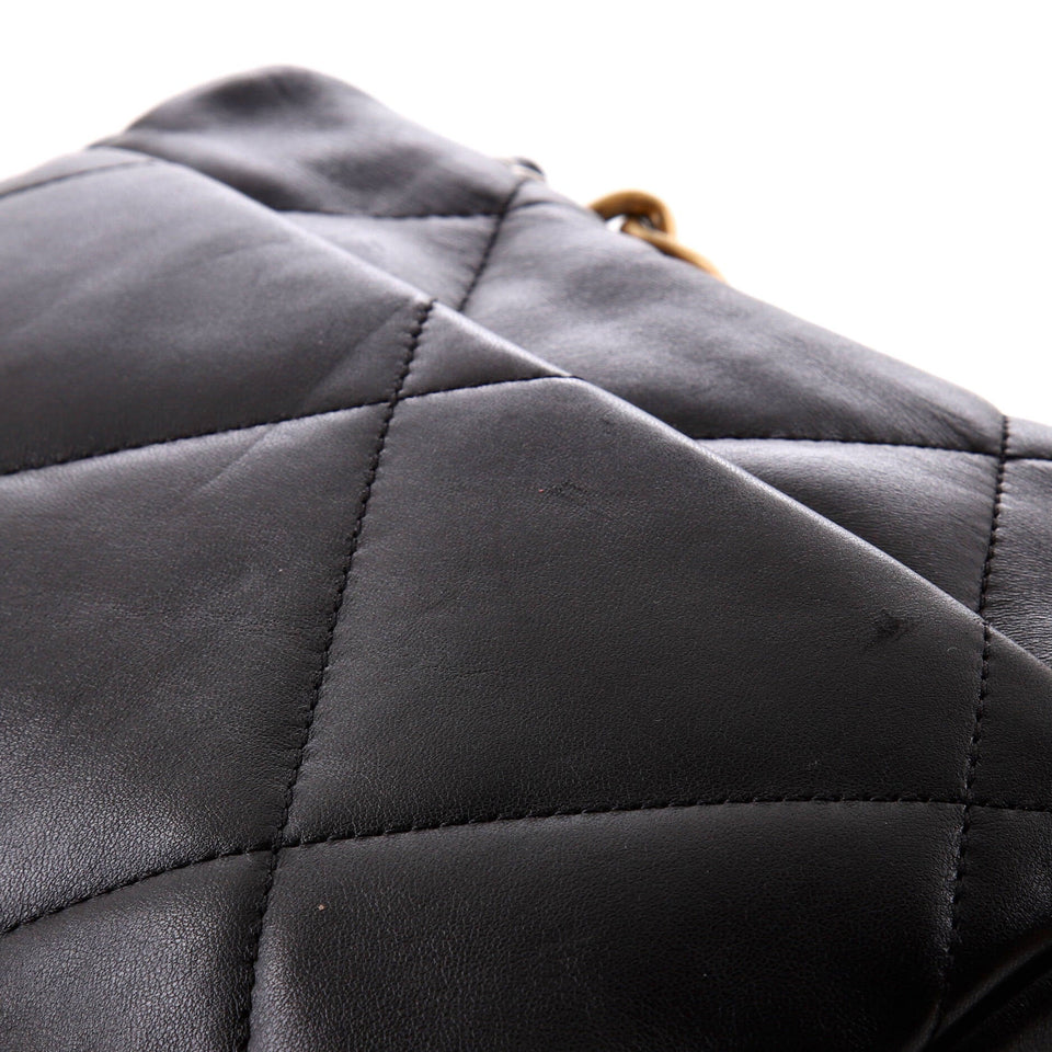 19 Flap Bag Quilted Leather Medium