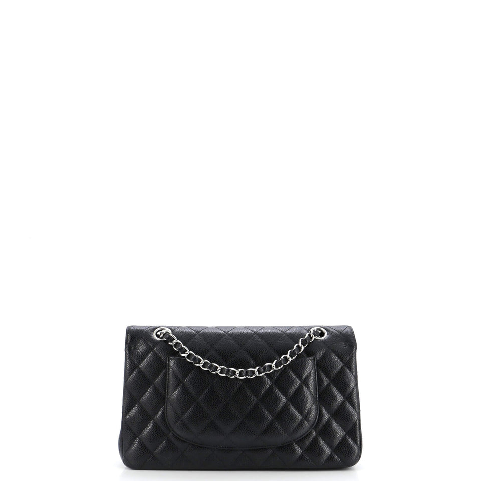 Classic Double Flap Bag Quilted Caviar Medium