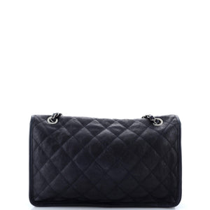 French Riviera Flap Bag Quilted Caviar Large