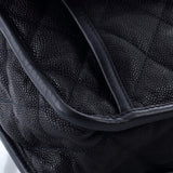 French Riviera Flap Bag Quilted Caviar Large