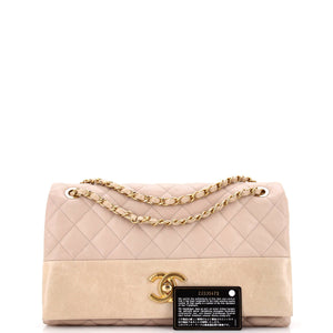 Soft Elegance Flap Bag Quilted Distressed Calfskin Jumbo