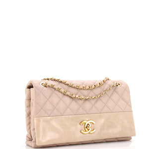 Soft Elegance Flap Bag Quilted Distressed Calfskin Jumbo