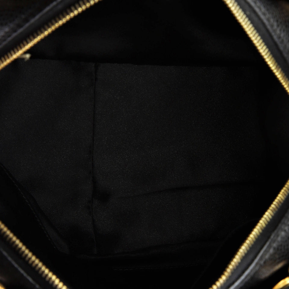 Petite Timeless Tote Quilted Caviar
