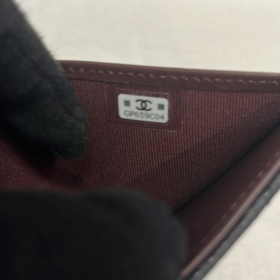 CC Compact Classic Flap Wallet Quilted Caviar