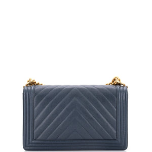 Boy Flap Bag Chevron Caviar New Medium