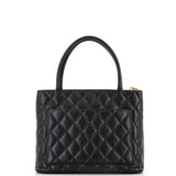Medallion Tote Quilted Caviar