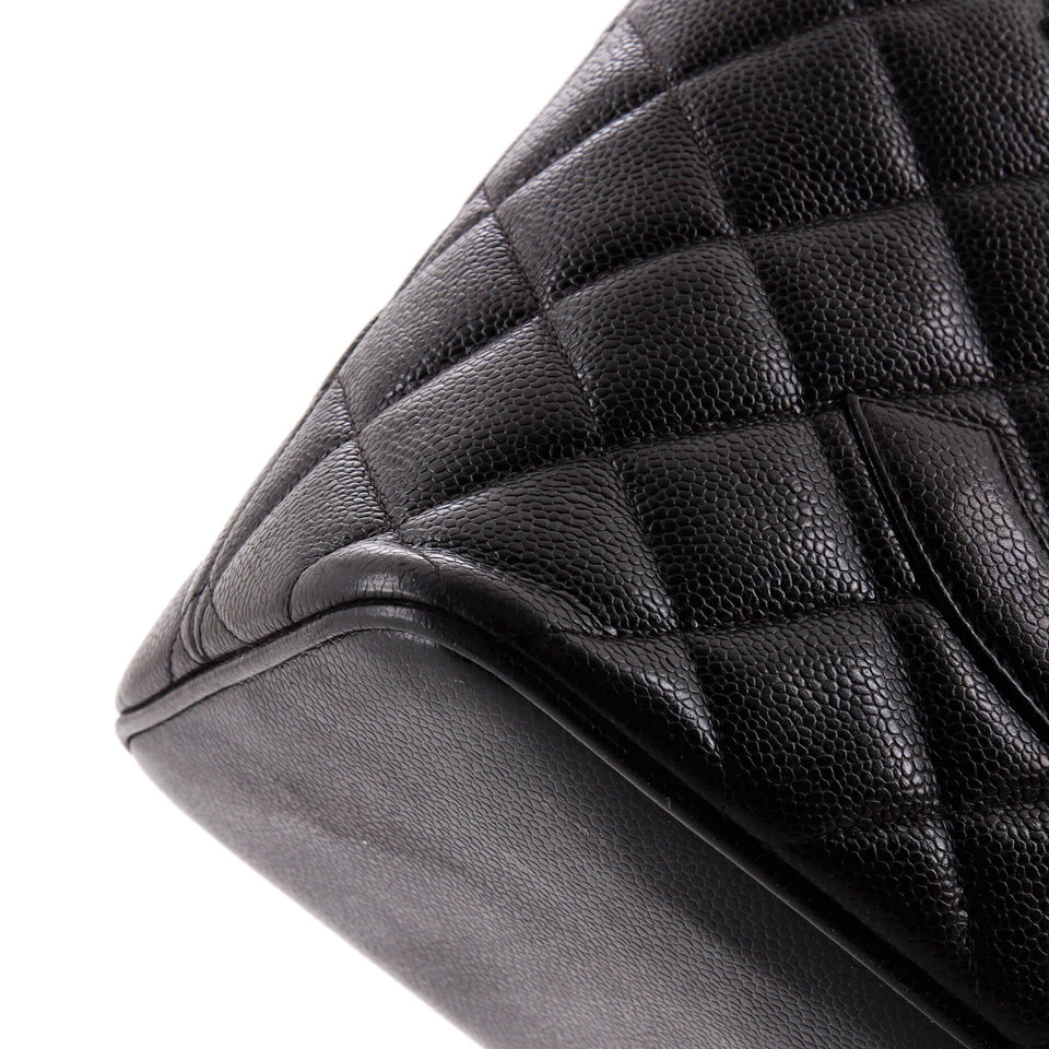 Medallion Tote Quilted Caviar