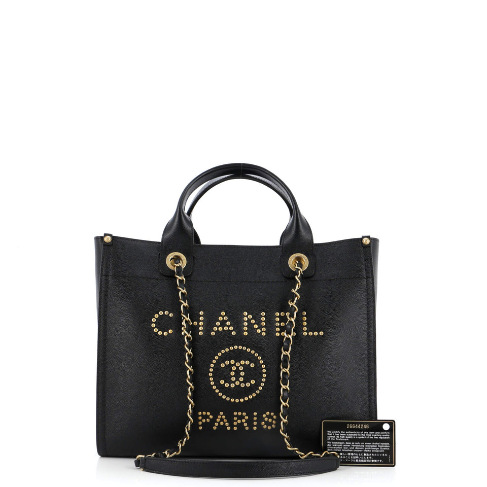 Deauville Tote Studded Caviar Small