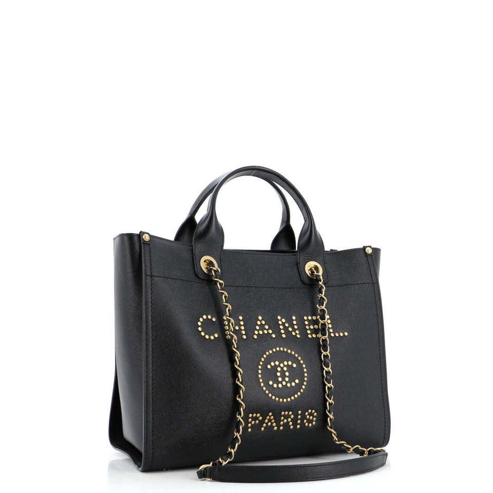 Deauville Tote Studded Caviar Small