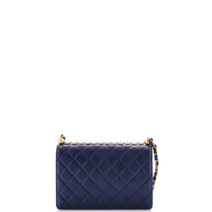 Chic Pearls Flap Bag Quilted Lambskin Small