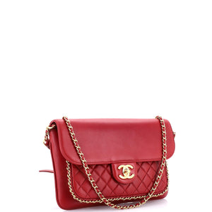 Unchained Flap Crossbody Bag Quilted Lambskin Medium
