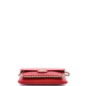 Unchained Flap Crossbody Bag Quilted Lambskin Medium