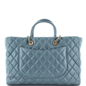 Coco Handle Shopping Tote Quilted Aged Calfskin Large