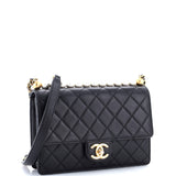 Chic Pearls Flap Bag Quilted Lambskin Small