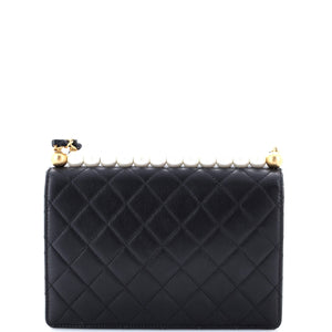 Chic Pearls Flap Bag Quilted Lambskin Small