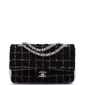 Classic Double Flap Bag Tweed and Quilted Lambskin Medium