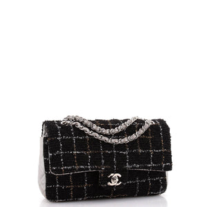 Classic Double Flap Bag Tweed and Quilted Lambskin Medium