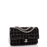 Classic Double Flap Bag Tweed and Quilted Lambskin Medium