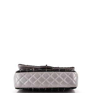 Classic Double Flap Bag Tweed and Quilted Lambskin Medium