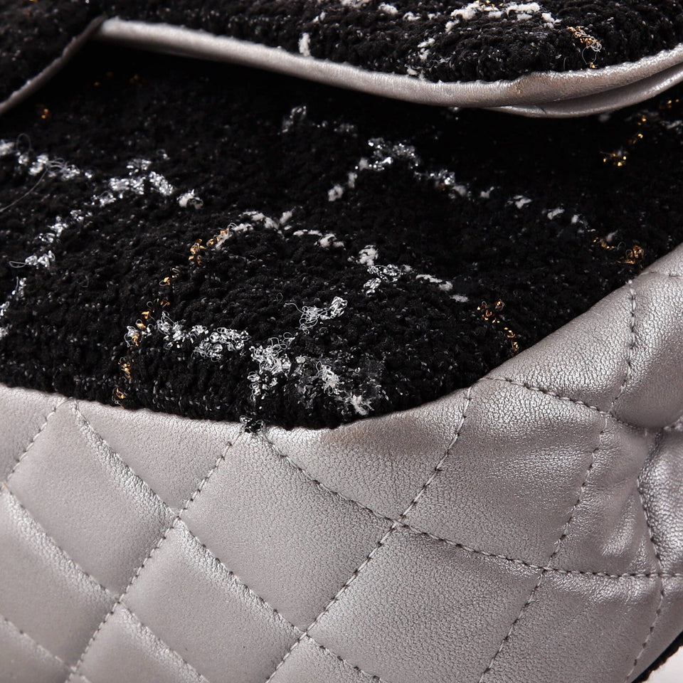 Classic Double Flap Bag Tweed and Quilted Lambskin Medium