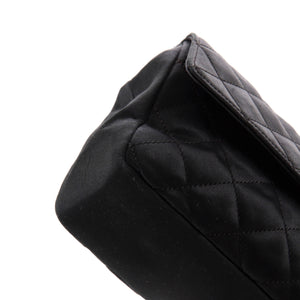 Vintage CC Chain Flap Bag Quilted Satin Mini