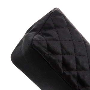 Vintage CC Chain Flap Bag Quilted Satin Mini