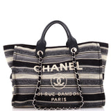 Deauville Tote Stripe Canvas Medium
