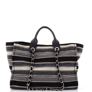 Deauville Tote Stripe Canvas Medium