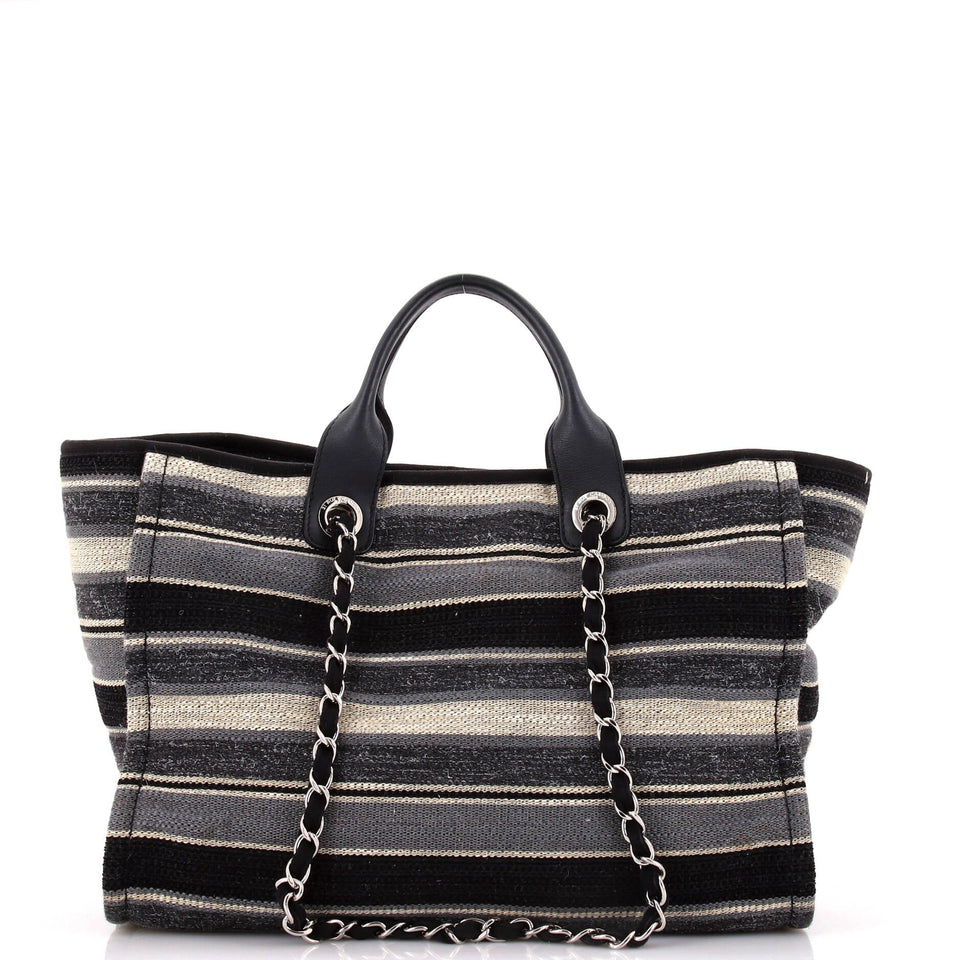 Deauville Tote Stripe Canvas Medium