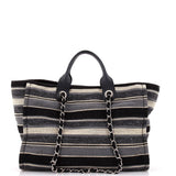 Deauville Tote Stripe Canvas Medium