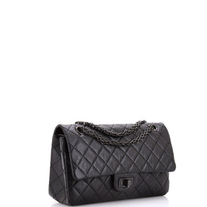 So Black Reissue 2.55 Flap Bag Quilted Aged Calfskin 225