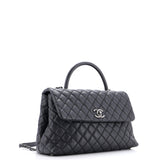 Coco Top Handle Bag Quilted Caviar Medium