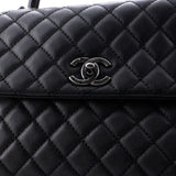 Coco Top Handle Bag Quilted Caviar Medium