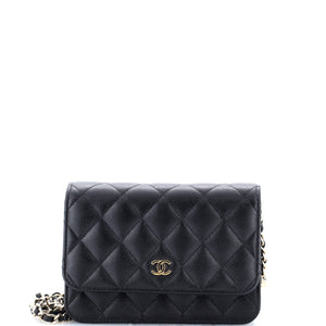 Wallet on Chain Quilted Caviar Mini