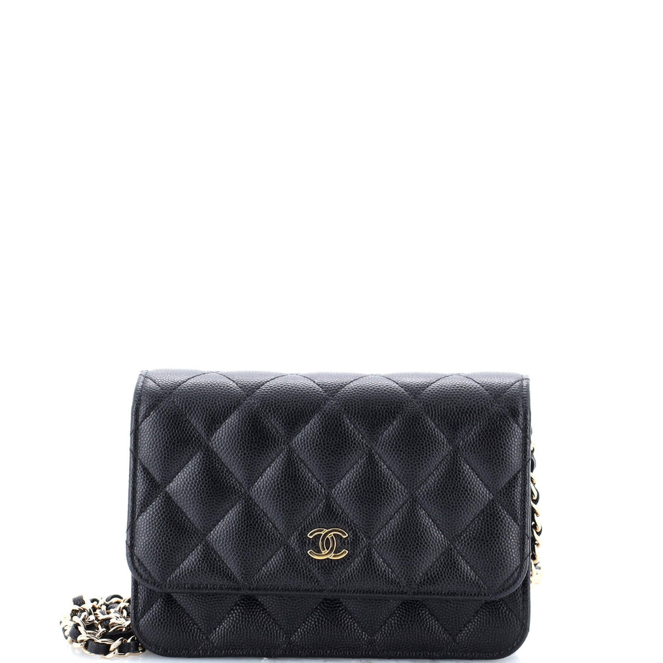 Wallet on Chain Quilted Caviar Mini