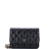 Wallet on Chain Quilted Caviar Mini