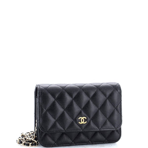 Wallet on Chain Quilted Caviar Mini