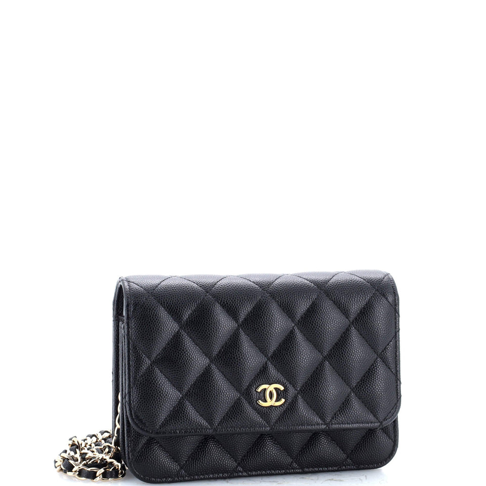 Wallet on Chain Quilted Caviar Mini