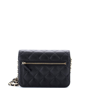 Wallet on Chain Quilted Caviar Mini