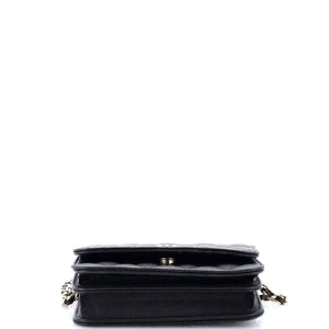 Wallet on Chain Quilted Caviar Mini