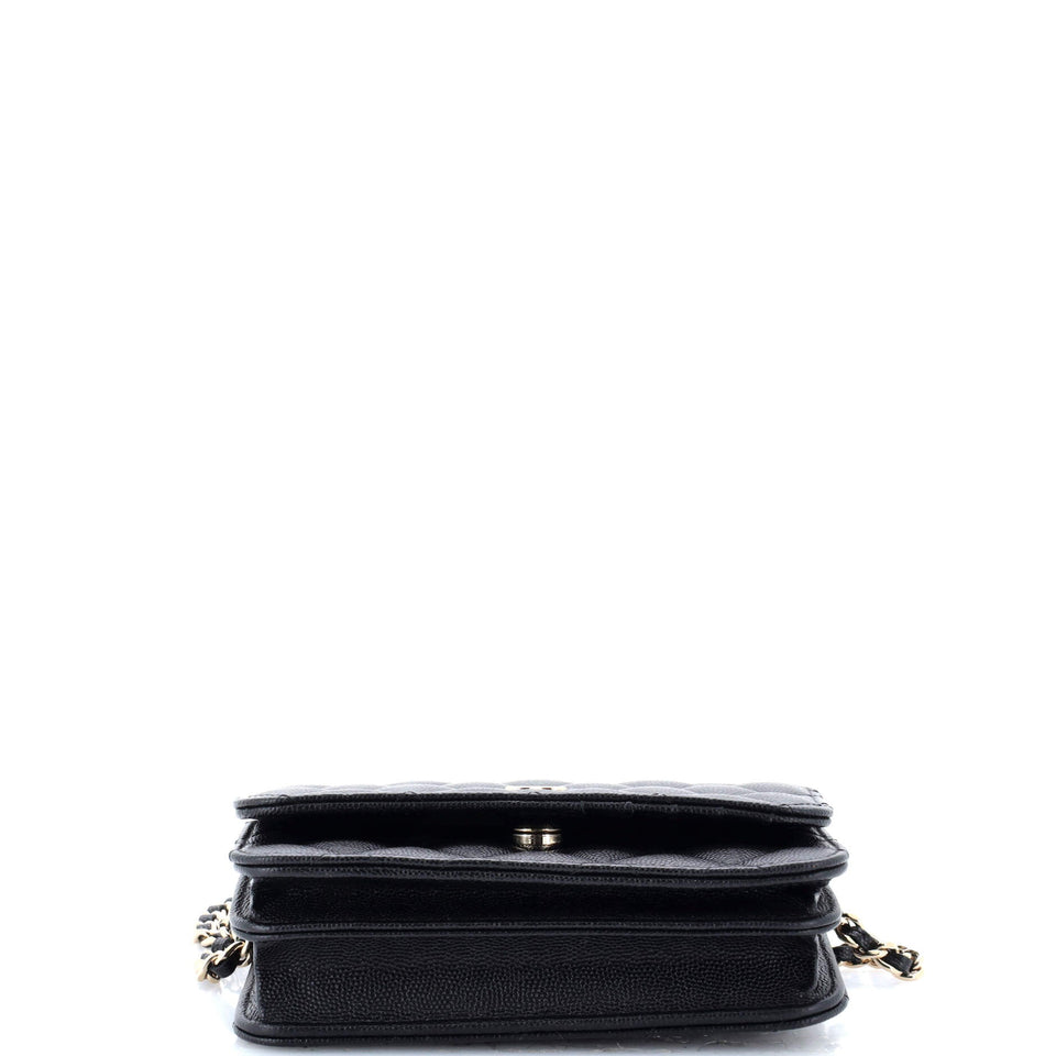 Wallet on Chain Quilted Caviar Mini