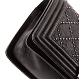 Boy Flap Bag Studded Quilted Distressed Calfskin Old Medium