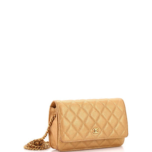 Wallet on Chain Quilted Caviar