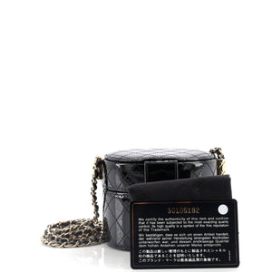CC Allure Vanity Case with Chain Quilted Patent Mini