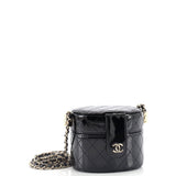 CC Allure Vanity Case with Chain Quilted Patent Mini