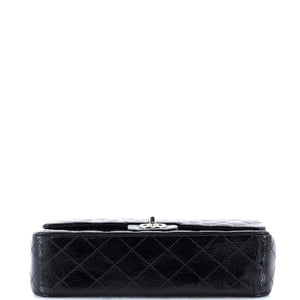 Classic Double Flap Bag Quilted Crinkled Patent Medium