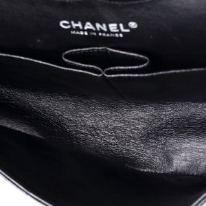 Classic Double Flap Bag Quilted Crinkled Patent Medium