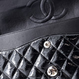 Classic Double Flap Bag Quilted Crinkled Patent Medium